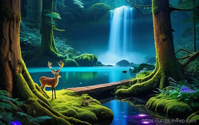해수면 상승 대응을 위한 체계적 접근 - **Prompt:** A whimsical, enchanted forest scene at twilight. Bioluminescent mushrooms glow softly on...